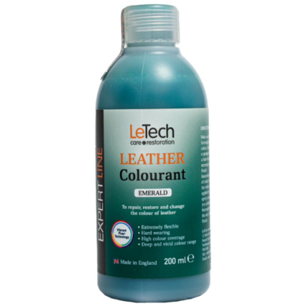 LeTech Expert Line Краска для кожи (Leather Colourant) Emerald, 200мл