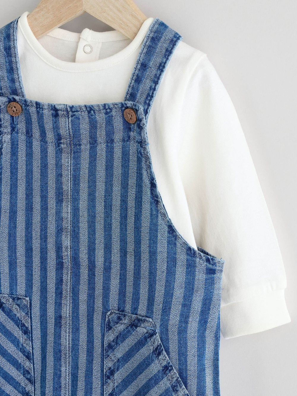 Комбинезон и боди в комплекте для малышей Next E47-397, Молочный, Синий