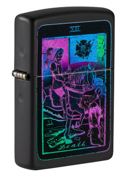 Легендарная классическая американская бензиновая широкая зажигалка ZIPPO Tarot Card Design 49698 в подарочной коробке