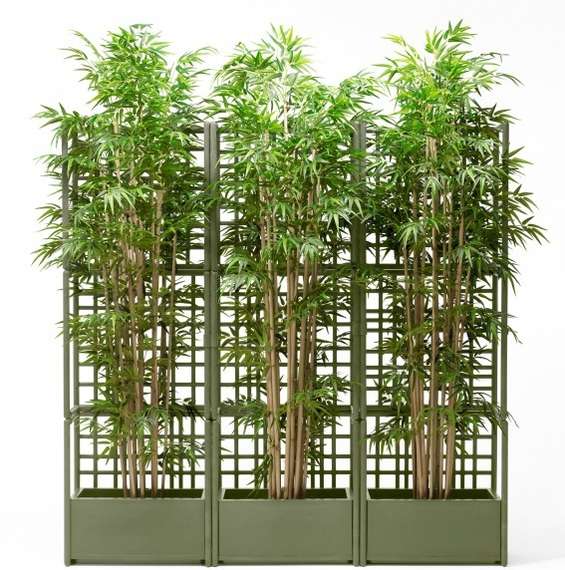 Кашпо пластиковое модульное Sipario 3, цвет кактус