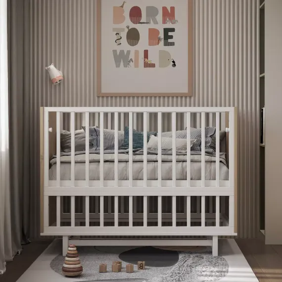 Детская кроватка  на маятнике Incanto Cambridge Белый/дуб