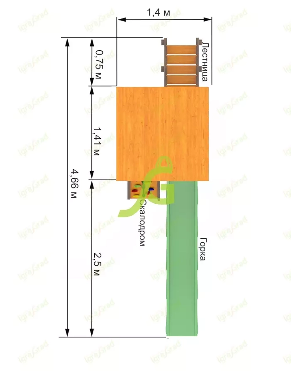 Детская площадка Панда Фани Tower скалодром