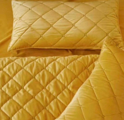Постельное белье ЕВРО Велюр Желтый