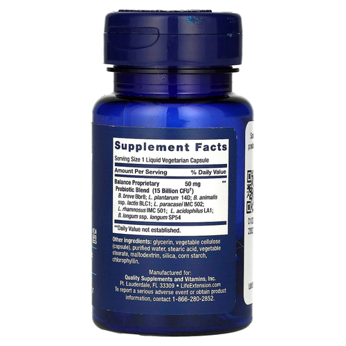 Life Extension, FLORASSIST, Balance, 30 вегетарианских капсул с жидкостью