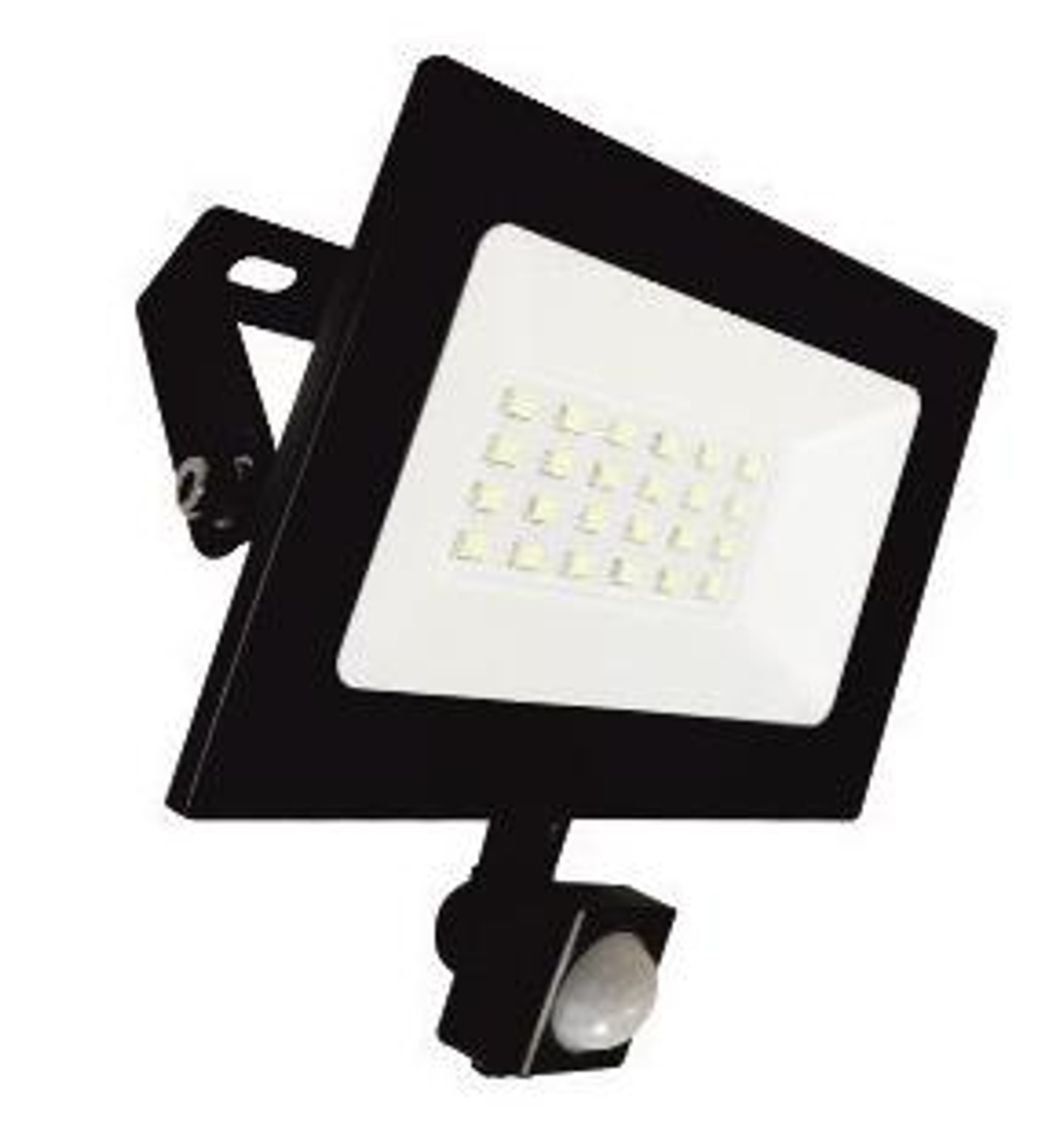 Прожектор с/д LE LED FL IR 30W BLACK (1/20) IP65 холодный белый (с сенсором)