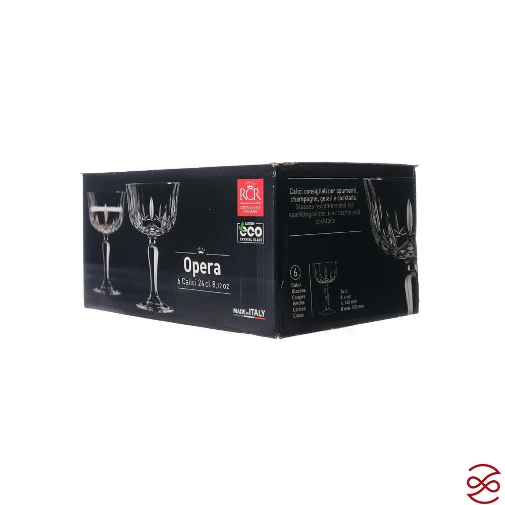 Набор креманок Opera AS Crystal платиновая полоса 240 мл (6 шт)