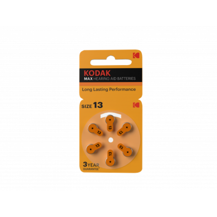 Батарейки Kodak ZA13-6BL [KZA13-6] MAX Hearing Aid