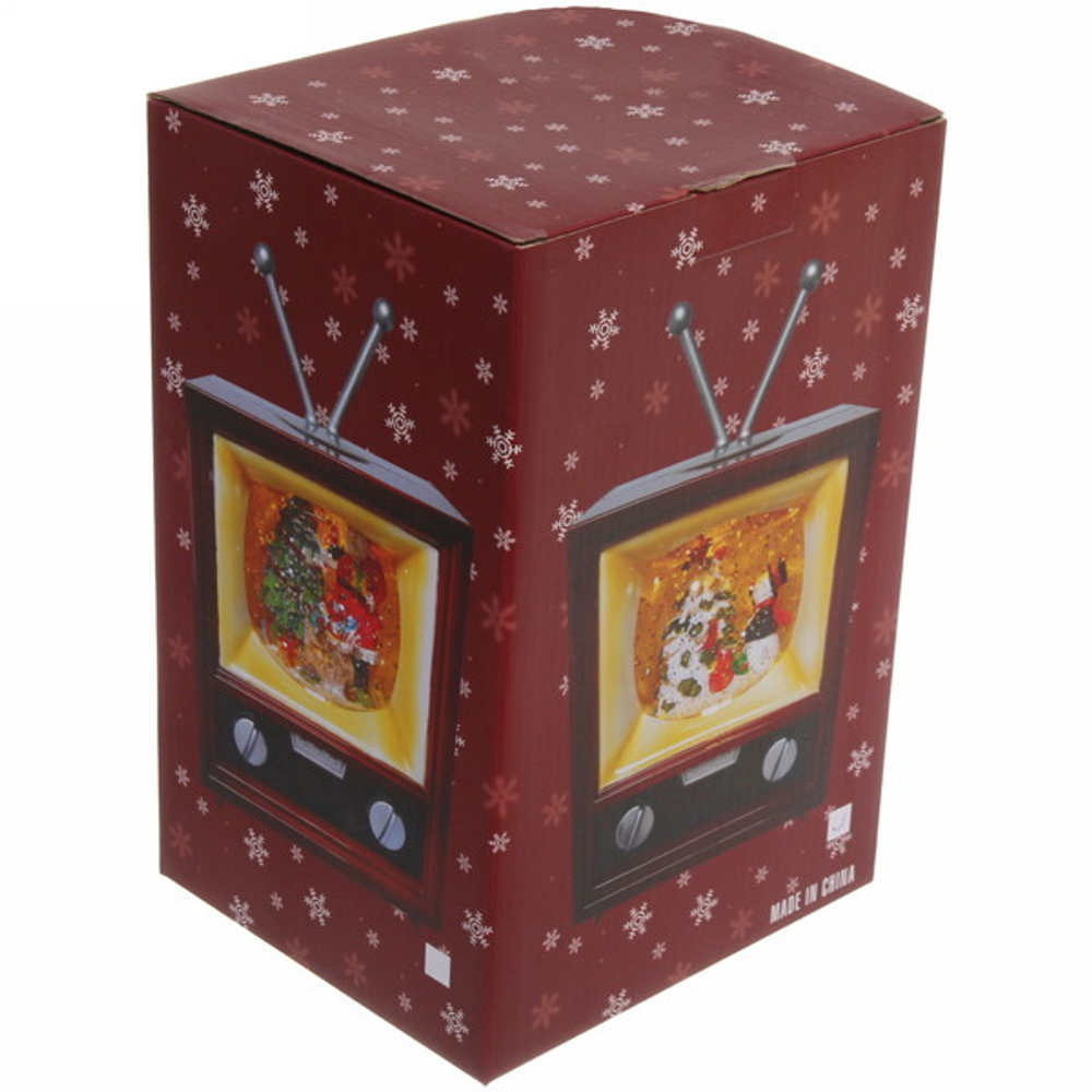 Сувенир с подсветкой «Новогодний телевизор» 12,5*12,5*21 см