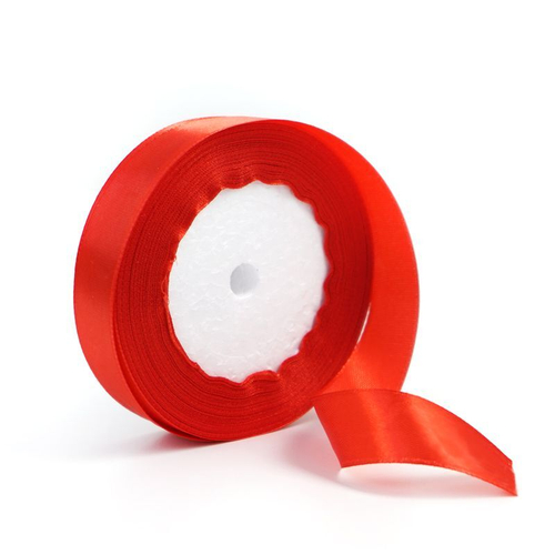 Лента Атлас Красный, 20 мм * 22,85 м / 1 шт /
