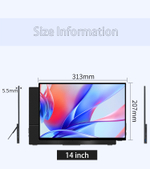 14" Портативный сенсорный монитор VCHANCE 4K OLED 3840x2400, 60 Гц