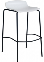 Табурет пластиковый барный Papatya X-Treme BSS Pro, черный, белый