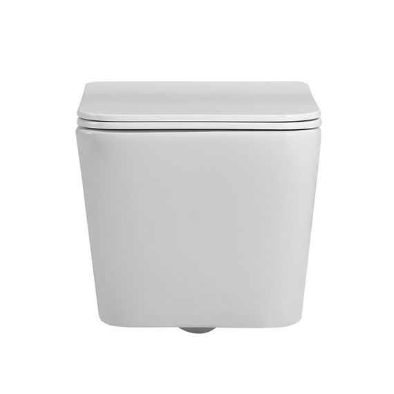 Комплект подвесной унитаз ABBER Rechteck AC1201 белый с инсталляцией AC0105 и кнопкой AC0120MCH матовый хром