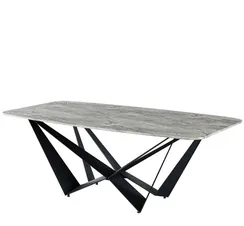 Обеденный стол Stellmar 200х100 см, серый мрамор
