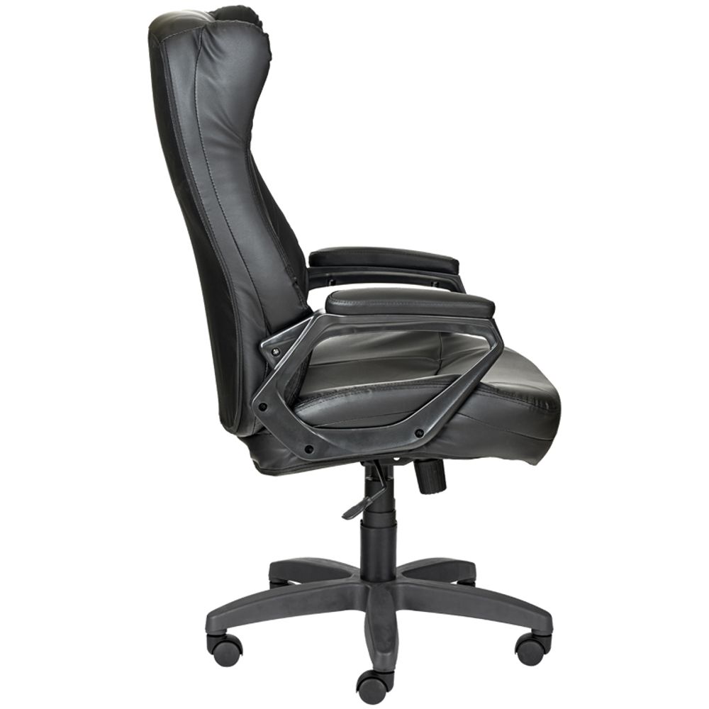 Кресло руководителя Olss "Адмирал", кожзам, черный, механизм качания