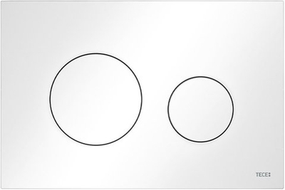 Пластиковая панель смыва унитаза TECEloop 2.0 для системы двойного смыва, цвет белый