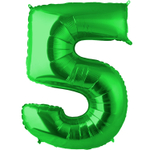 Шар фольгированный Цифра 5 101 см (Зеленый)