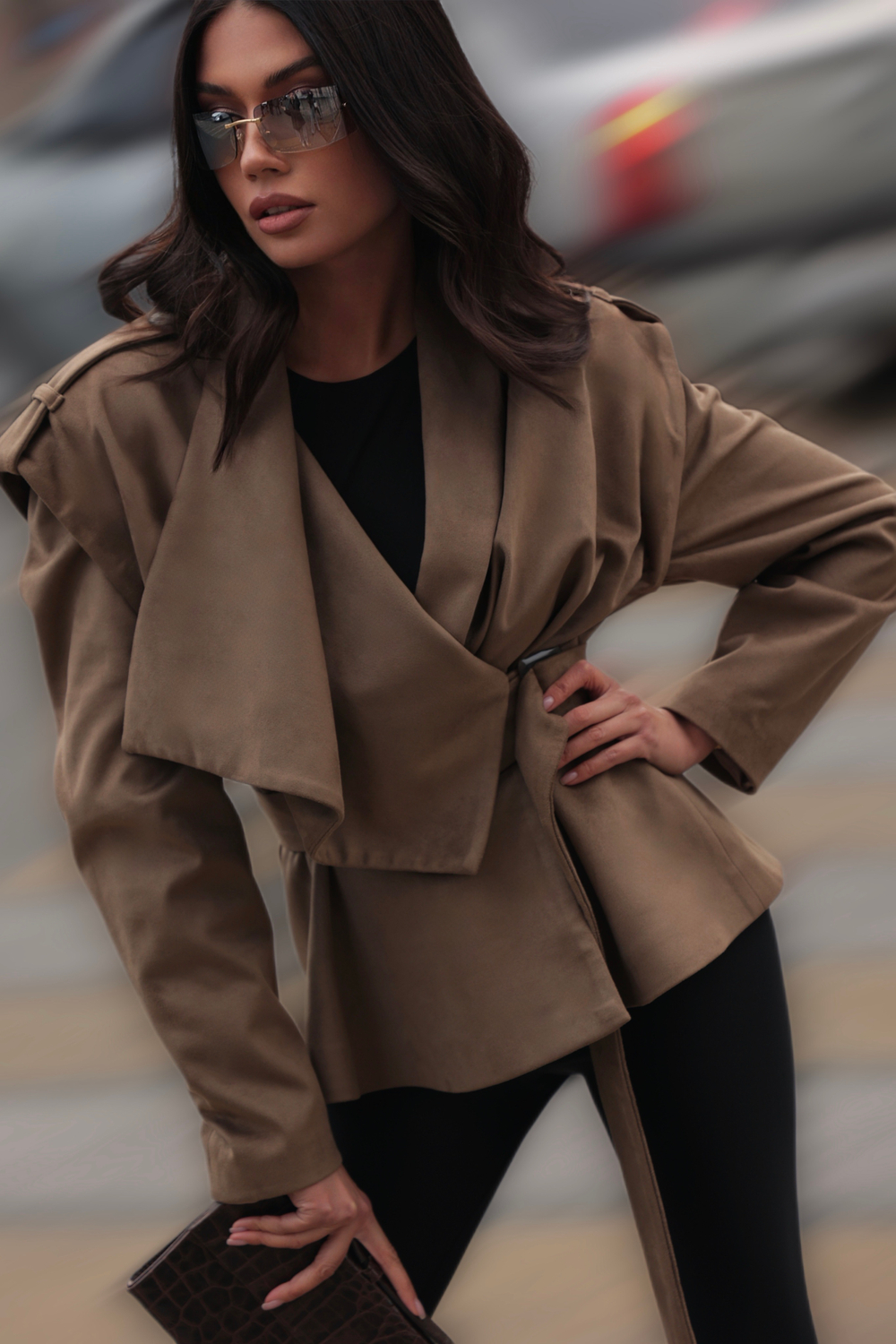 Укороченный тренч «KHAKI»