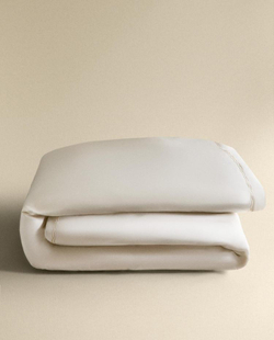 ZARA HOME ХЛОПКОВЫЙ ПОДОДЕЯЛЬНИК (300 НИТЕЙ), ЗОЛОТИСТЫЙ