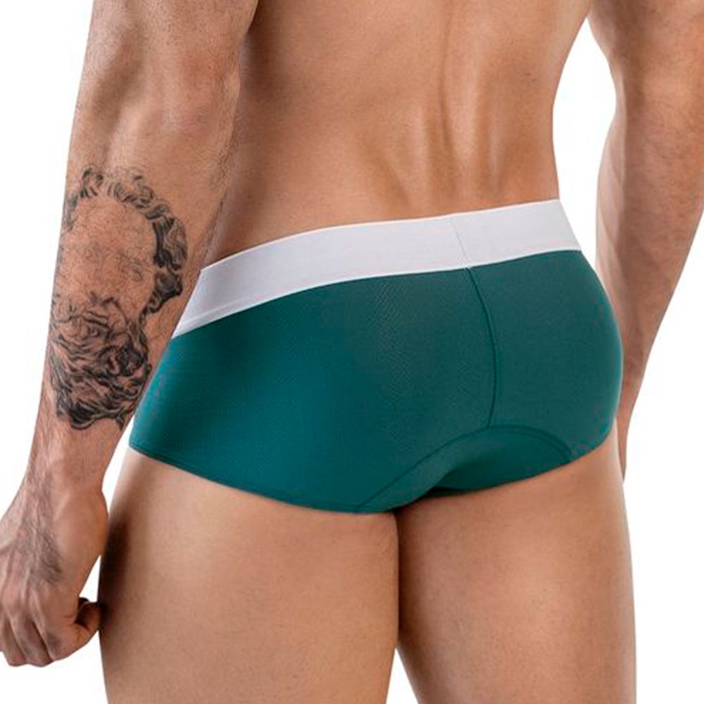 Мужские трусы брифы зеленые Clever Moda LECLER CLASSIC BRIEF 186310