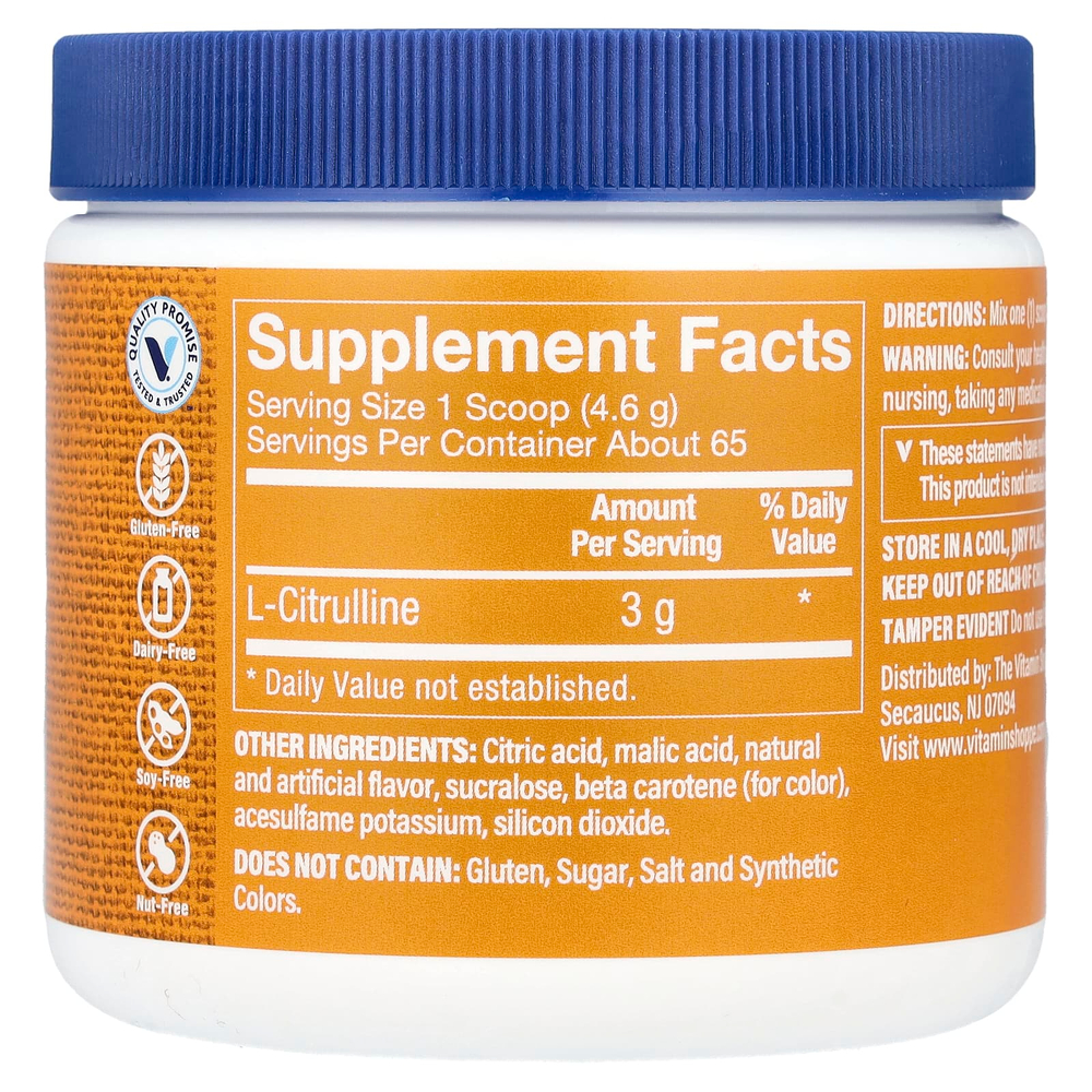 The Vitamin Shoppe, L-цитруллин, тропический, 302 г (10,7 унции)
