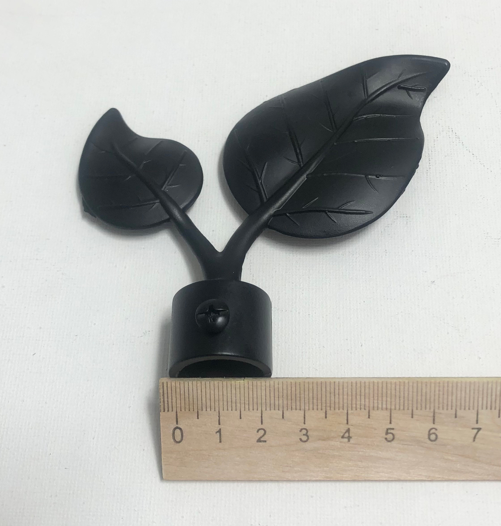 Наконечники "Готика Вяз левый и правый" d20 мм, цвет черный