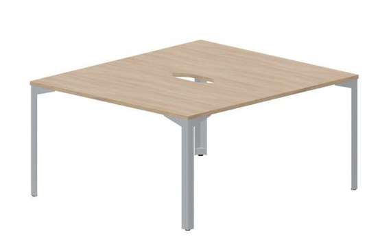 Составной стол на 2 рабочих места 138х156,6х75см (2 эргономичных выреза)