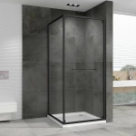 Душевой уголок Abber Schwarzer Diamant AG0A090B 90x90 стекло прозрачное/профиль черный
