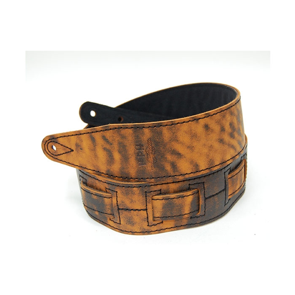 Fidel FL600277L21L Leather 21 Ремень для гитары, кожаный, фокс. Ширина: 70 мм. Длина: 900-1440 мм. Толщина: 2,8-3 мм. Ремень прострочен черной ниткой.