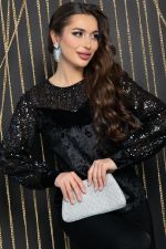 Блуза Жизель (черная) Б11858 LT Collection