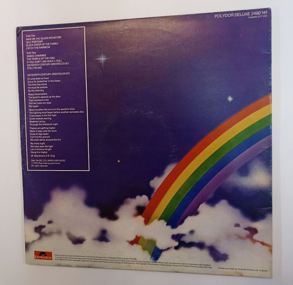 Винтажная виниловая пластинка LP Rainbow Ritchie Blackmores Rainbow (UK 1978)