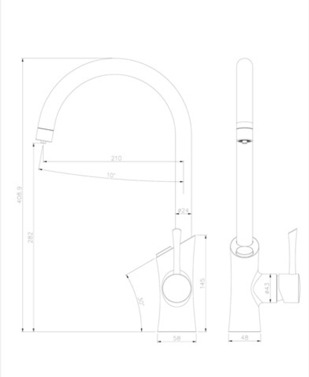 Смеситель для кухни Lemark Comfort LM3072C, с подключением к фильтру, однорычажный, хром