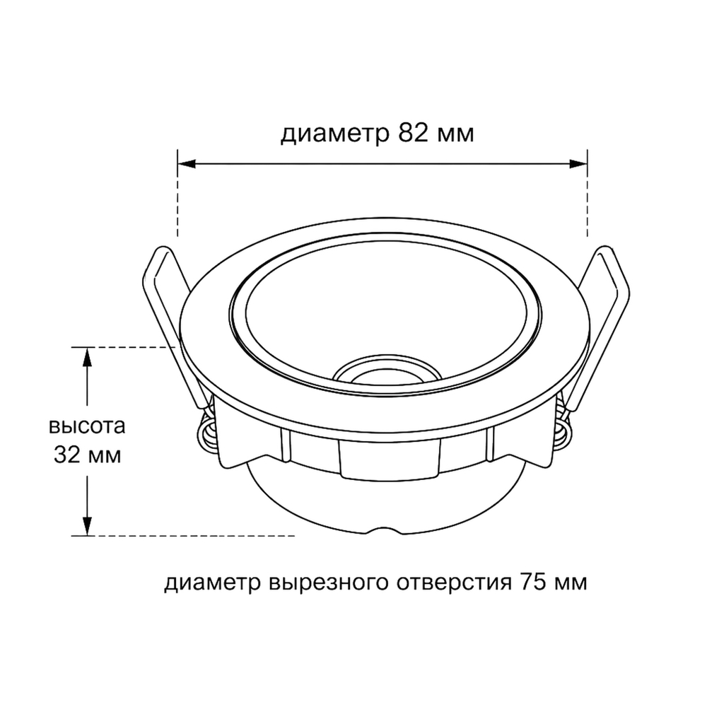 Светильник точечный встраиваемый Wertmark Technical Dorsum WTD.O08.000.40.07