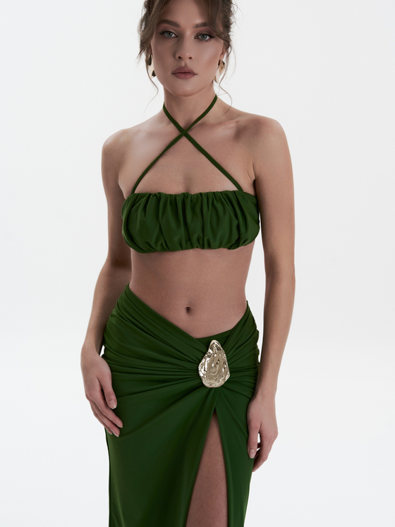 Верх купальника «Грация» в зеленом цвете
