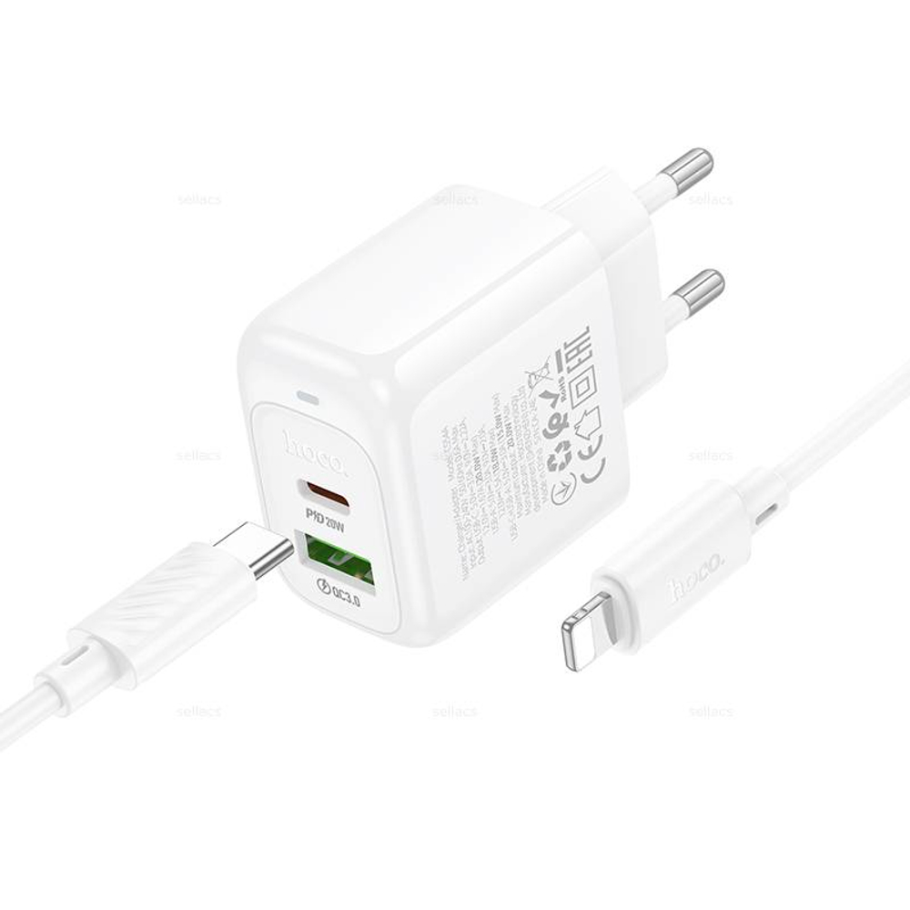 Зарядное устройство на Lightning Hoco PD20W+QC3.0 CS54A (white)