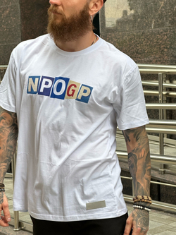Футболка НПОГП Лого Буквы Белый