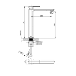 Смеситель для накладной раковины Vincea Next VBF-1N2CH однорычажный, хром