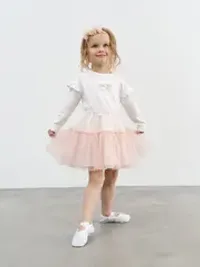 Юбка из фатина "Розовое облако" двухъярусная 0+