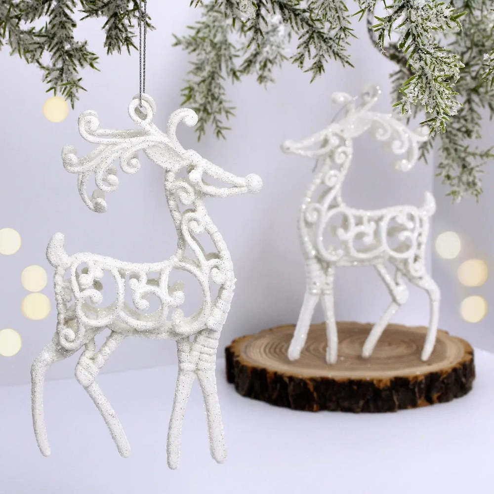 Подвеска «Волшебные рога» 10 см (набор 2 шт), белый