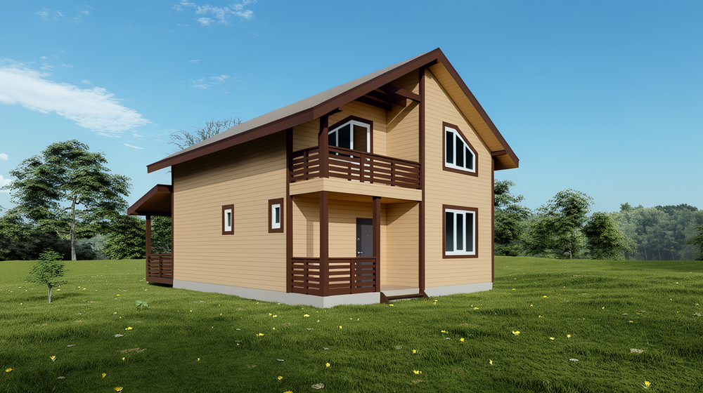Каркас дома 8 x 12.5 м