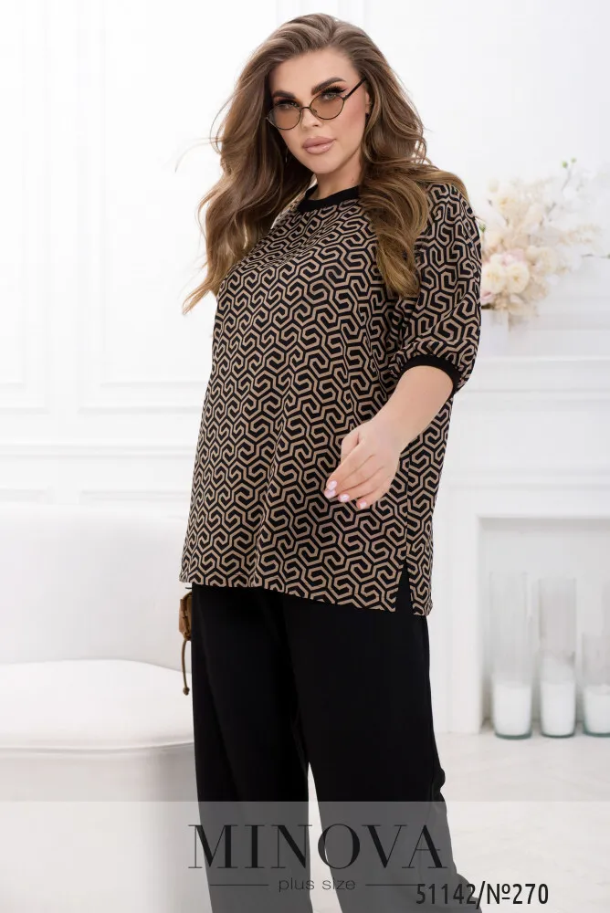 Костюм 270-черно-бежевый Minova
