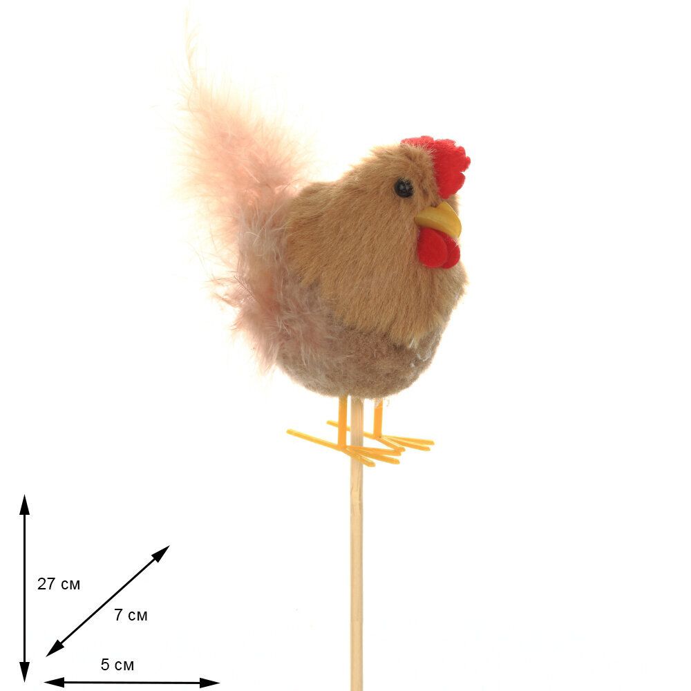 GAEM Изделие декоративное (вставка) "Курица" (5*4*8,5), L5 W7 H27 см, 2в.