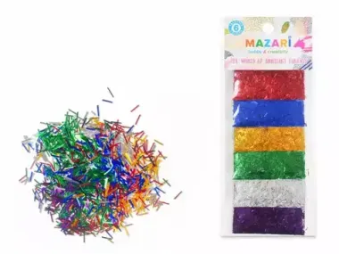 Набор блесток декоративных (MAZARI) №5, 6 цветов х 3 г, е/п M-4337