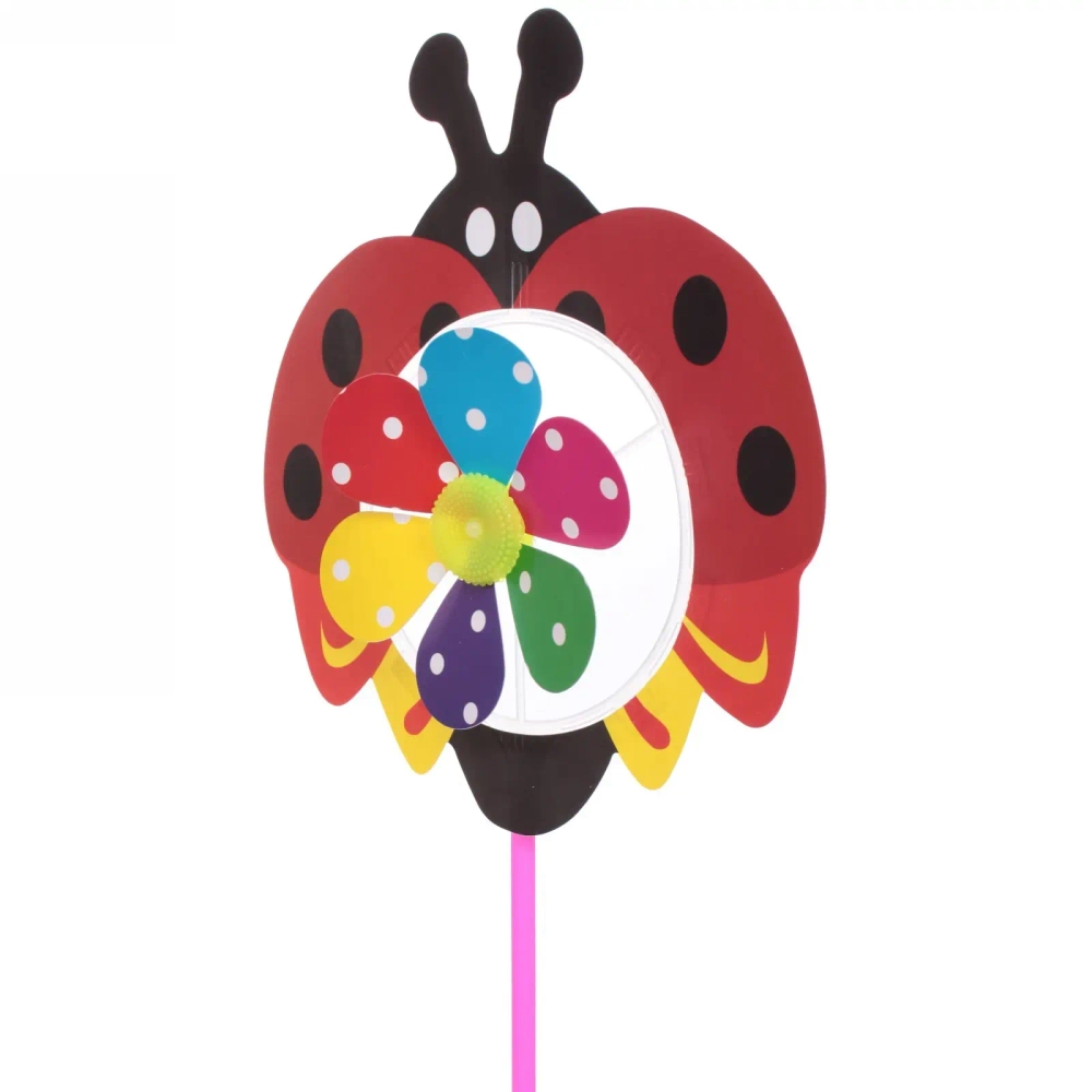 Ветрячок d-25 см «Божья коровка» 55 см
