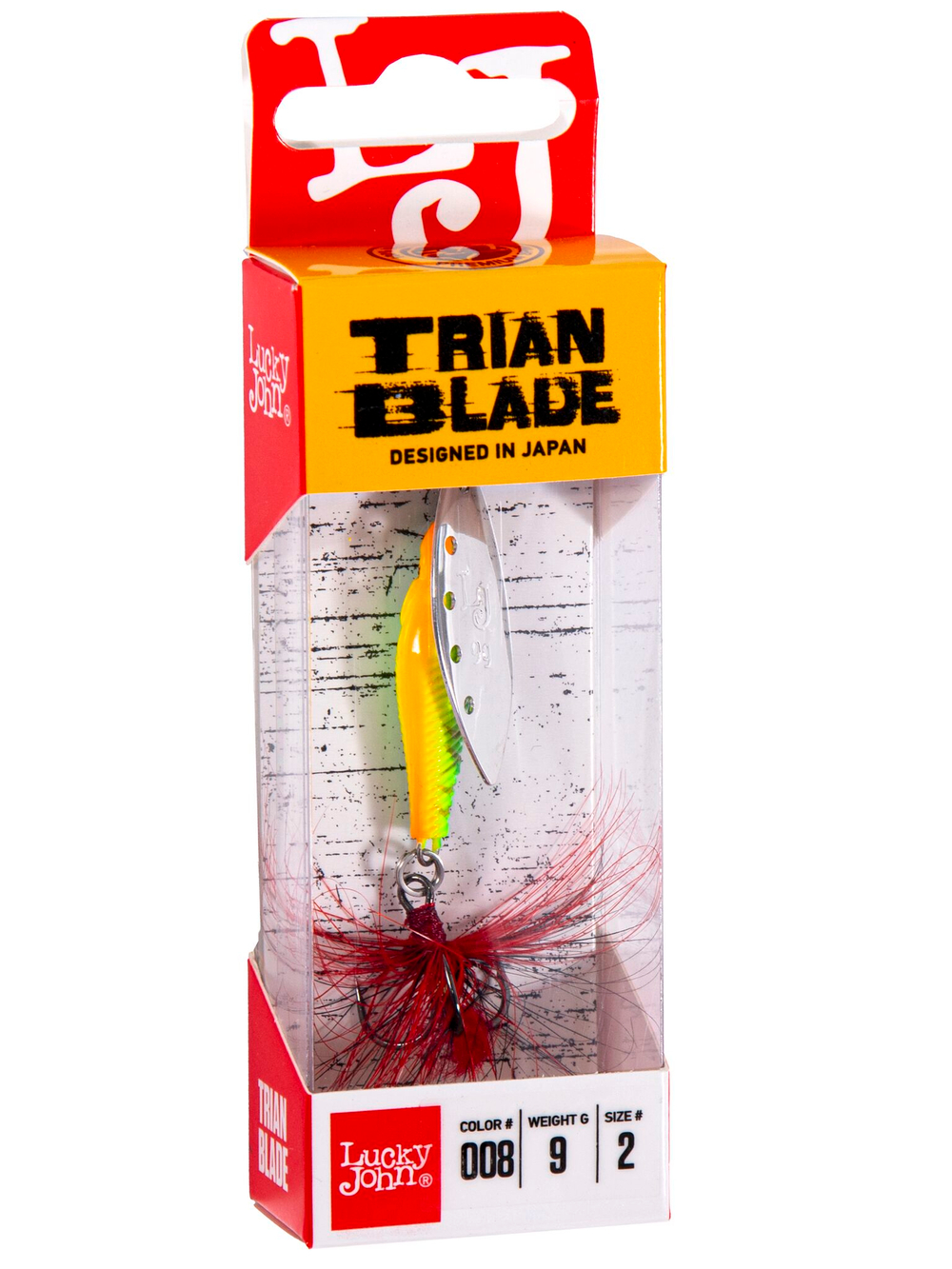 Блесна вращающаяся Lucky John TRIAN BLADE LONG 09.0г 008