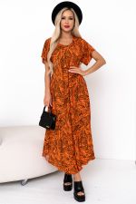 Платье Магия лета (оранжевый)-54р-р Р11-867/28 Nikol