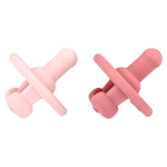 itzy ritzy, Sweetie Soother™, пустышки из пищевого силикона, для детей от 0 месяцев, с луком, 2 пустышки