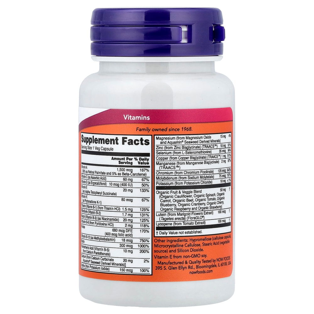 NOW Foods, Daily Vits™, 30 растительных капсул