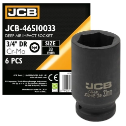 Головка ударная глубокая 3/4'', 33мм (6гр.) JCB JCB-46510033