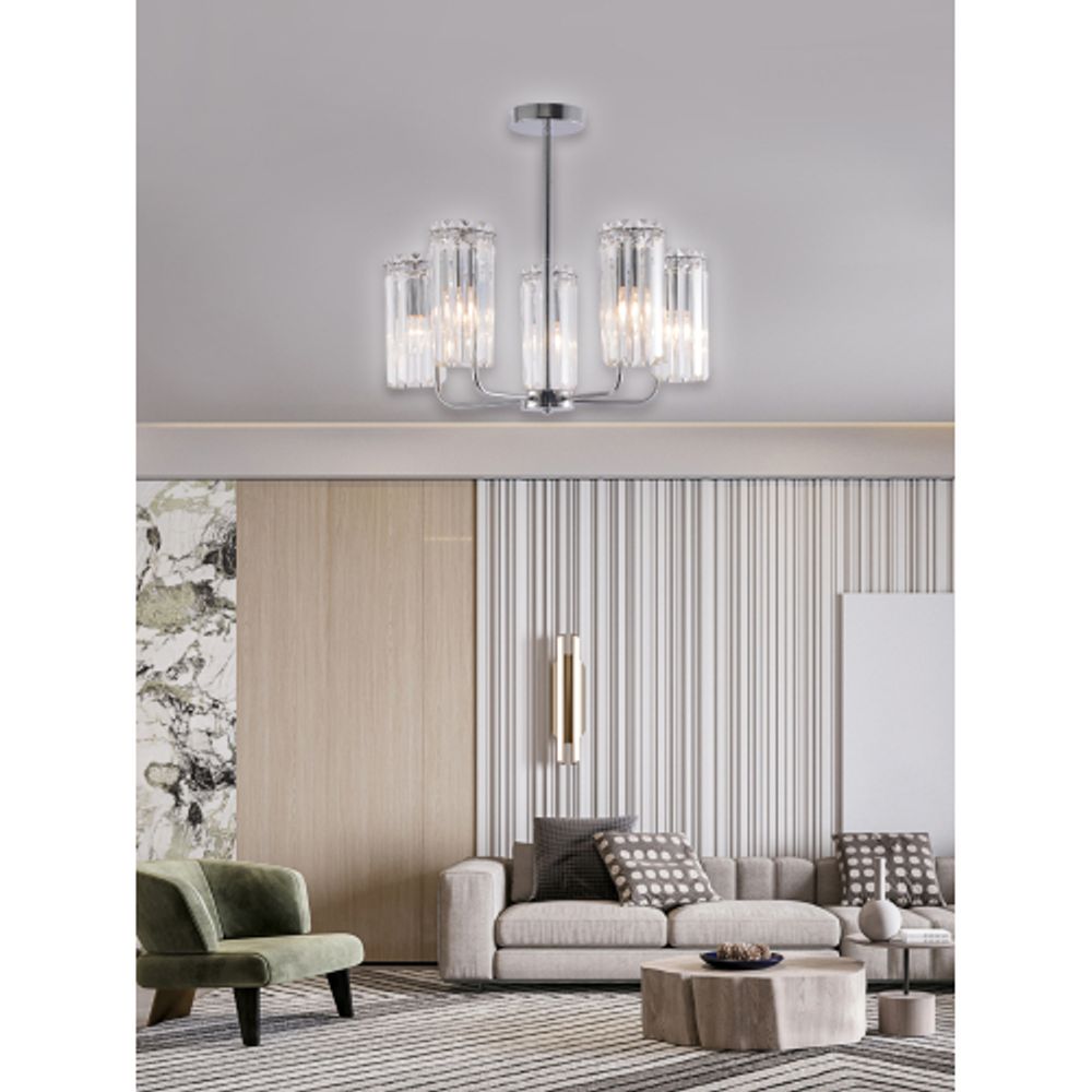 Люстра Rivoli Ifa 1063-305 5хЕ14 40 Вт хрусталь | Rivoli