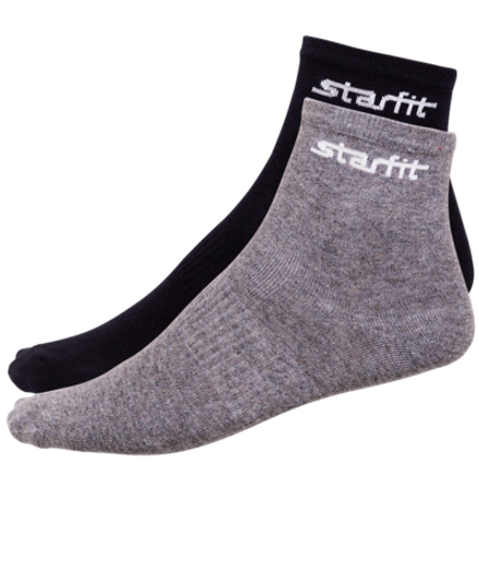 Носки средние SW-206, серый меланж/черный, 2 пары